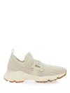 Tod's Low Top Knitted Sneakers In White