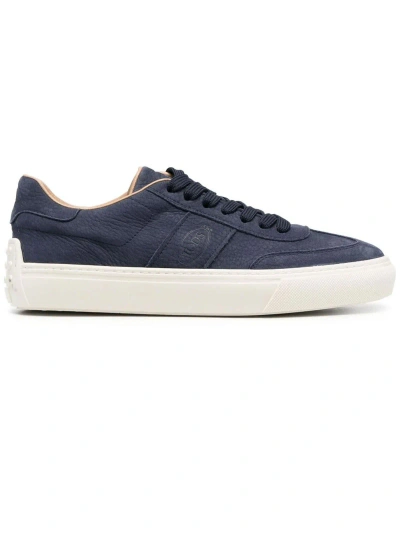 TOD'S BLUE NUBUCK LEATHER SNEAKERS