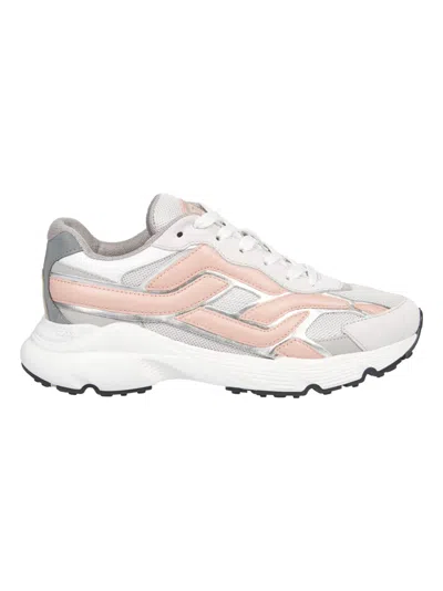 TOD'S LEATHER AND MESH SNEAKERS