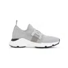 Tod's Grey Knit Sneakers Rubber Sole In Gray