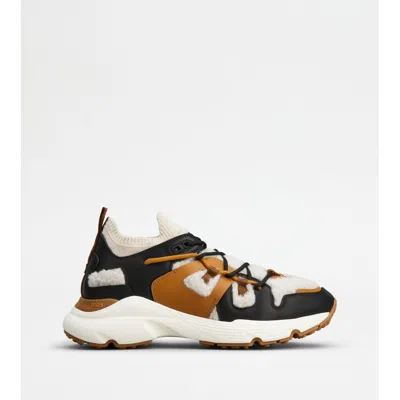 Tod's Sneakers In Leather And Wool
