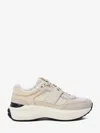 Tod's Low Top Leather Sneakers With Contrast Sole In White