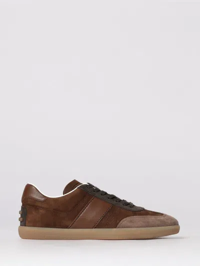 Tod's Tods Panelled Nubuck Sneakers In Brown