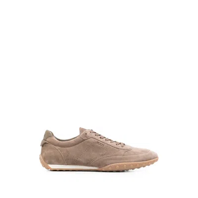 Tod's Logo-detail Suede Sneakers In Neutral