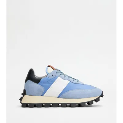 Tod's Sneakers  1t In Suede And Fabric In Blue