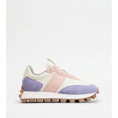 Tod's Sneakers  1t In Suede And Fabric In White