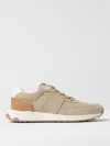 Tod's Multicolour Leather And Fabric Sneakers In Beige