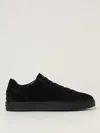 Tod's Low Top Suede Sneakers With Round Toe In Black