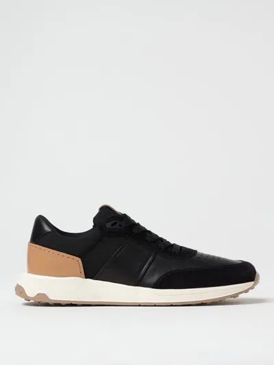 Tod's Tods Mens Black Luxury Leather And Mesh Low-top Trainers In Brown