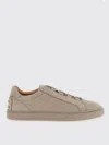 Tod's Low-top Sneakers In Nubuck Suede In Nude