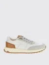 Tod's Low-top Suede And Leather Sneakers In White