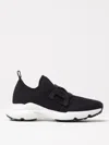 Tod's Leather-trimmed Stretch-knit Slip-on Sneakers In Blue