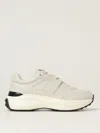 Tod's Low Top Leather Sneakers With Contrast Sole In White