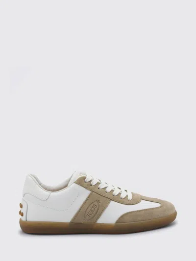 Tod's Low Top Sneakers Rubber Sole Suede In Multi