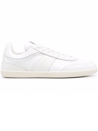 TOD'S TABS SNEAKERS IN WHITE LEATHER