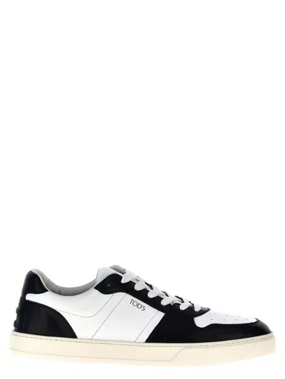 Tod's Perforated Rubber Sole Sneakers In White