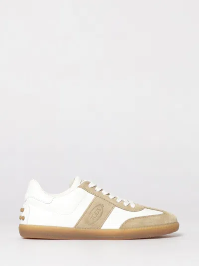 Tod's Leather Sneakers In White
