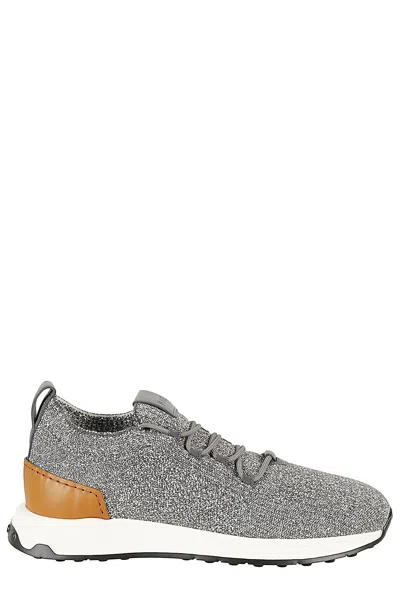 Tod's Sock Lace-up Sneakers In Cenere Scuro