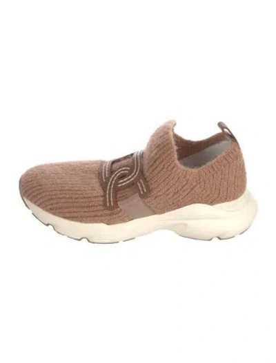 Pre-owned Tod's Sock Sneakers In Neutral