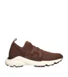 Tod's Womens Tods Sport Run 54c Calzino Logo-embellished Mesh-knit Low-top Trainers In Brown