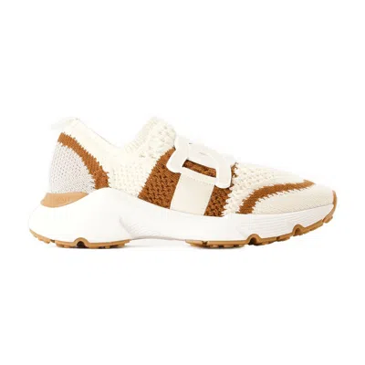 Tod's Sport Run Sneakers  Canvas Beige In Sand