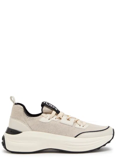 Tod's Tods Sportiva 81l Panelled Knit Sneakers In Neutral