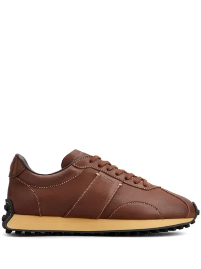 Tod's Sportivo Active Leather Sneakers In Brown