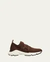 Tod's Sports Knit Chain Sock Sneakers In Testa Moro