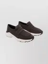 Tod's Sporty Suede Loafers Rubber Sole In Brown