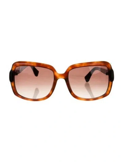 Pre-owned Tod's Square Gradient Sunglasses In Brown