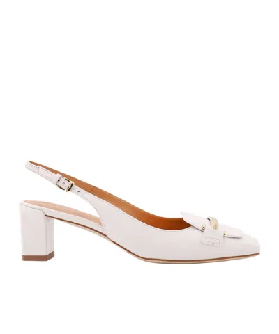 Tod's Square-headed High-heeled Sandals In White