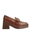 Tod's Square-toe Leather Loafers In Brown