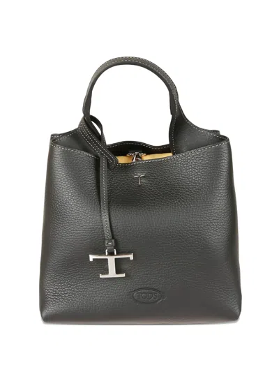 Tod's Leather Tote In Black
