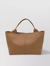 Tod's Stitched Top Handles Gold-tone Hardware