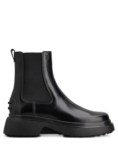 Tod's Chelsea Boots In Leather In Black