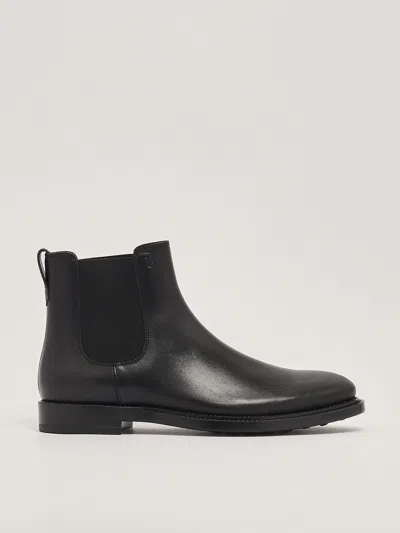 Tod's Leather Ankle Boots In Black