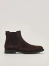 Tod's Tods Mens Dark Brown Stivaletto Suede Chelsea Boots In Testa Di Moro