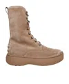 Tod's Stivaletto Stringato Suede Ankle Boots In Brown