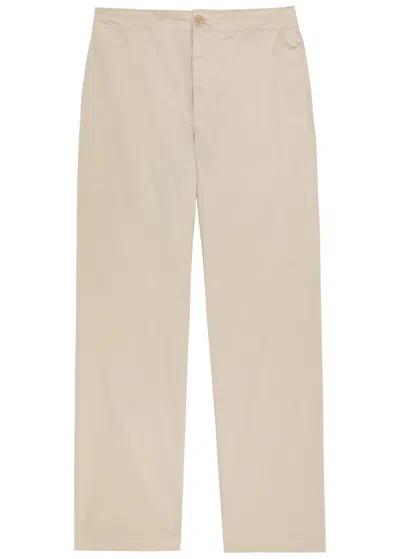 Tod's Tods Straight-leg Cotton-blend Trousers In Brown