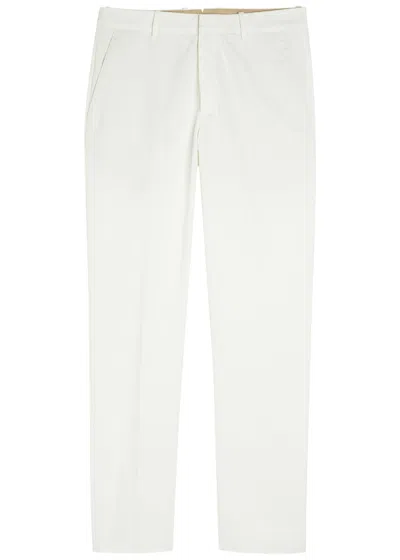 Tod's Tods Straight-leg Cotton Trousers In White