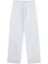 Tod's Pants In Poplin With Drawstring In White