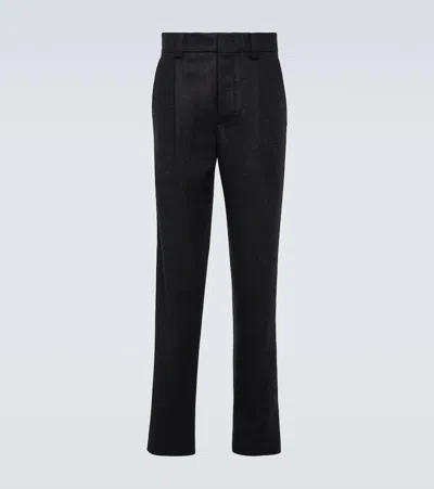 Tod's Straight Wool Pants In Black