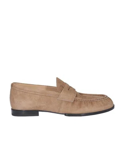 Tod's Strap-detail Loafers In Brown