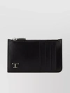 TOD'S STREAMLINED LEATHER CARD CARRIER