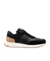 Tod's Stripe-detail Ow-top Sneakers In Black