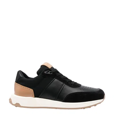 Tod's Stripe-detail Ow-top Sneakers In Black