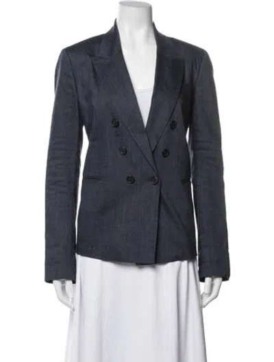 Pre-owned Tod's Striped Blazer In Blue