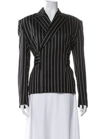 Pre-owned Tod's Striped Blazer In Gray