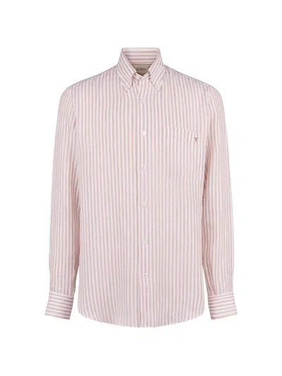 Tod's Striped Buttoned Shirt In Pink