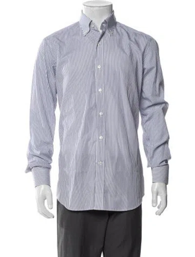 Pre-owned Tod's Striped Long Sleeve Shirt In Multi